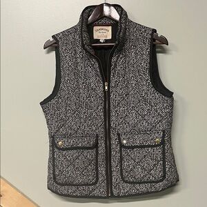 Cambridge Dry Goods Black and White Herringbone Vest
